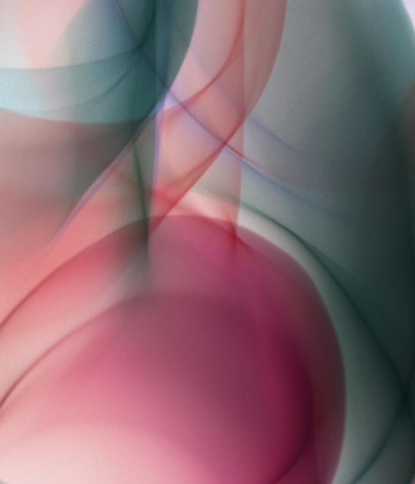Abstract composition representing soft yoga movement flow
