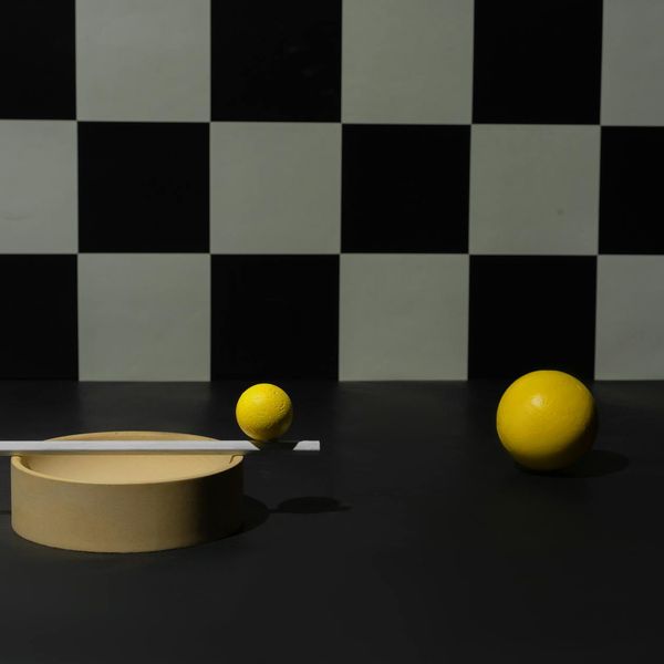 Abstract visual of balanced energy spheres